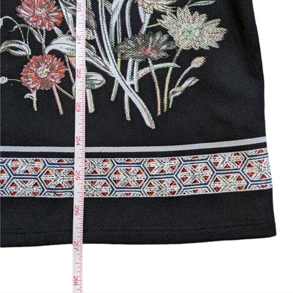 Peck & Peck floral print tunic black long sleeved size S - Picture 8 of 8